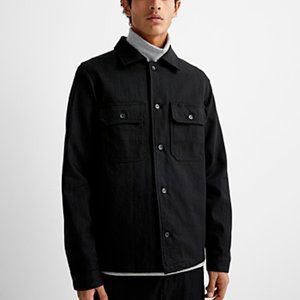 Naked & Famous Denim x Simons | Black Stretch Denim Overshirt | Medium